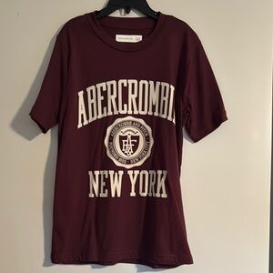 Abercrombie & Fitch Burgundy Graphic Tee